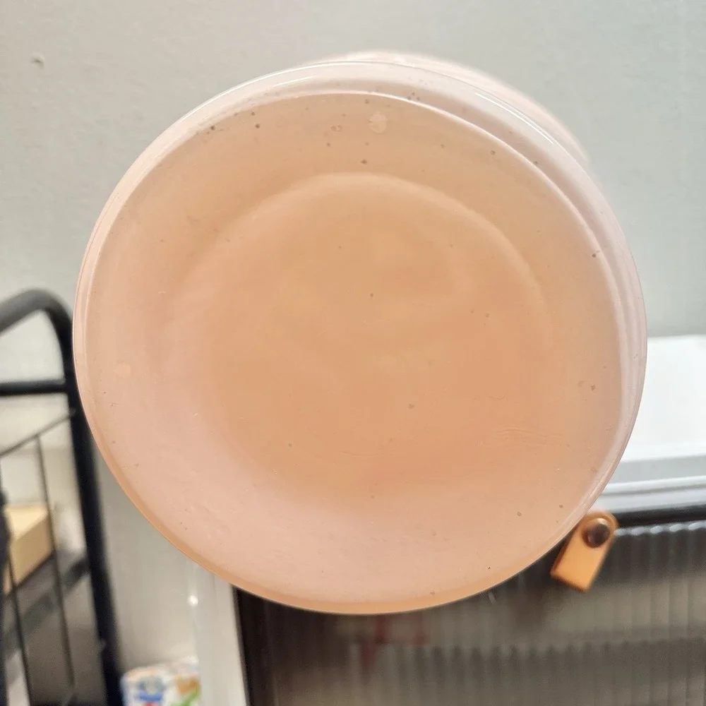 Vintage Pink Art Deco Chevron Floor‎ Vase Large Blush Cased Glass 16